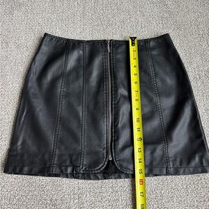 Free People Leather Mini Skirt